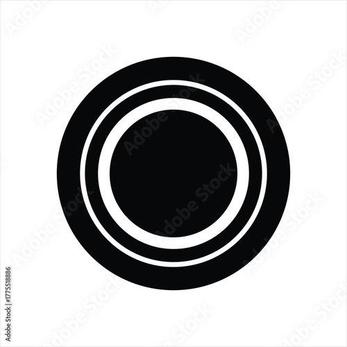 vector illustration of empty circle symbol