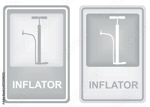 Tire inflator sign. vector illustration	