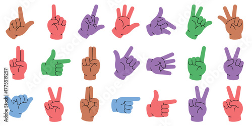 Human Hand Gesture Vector Set