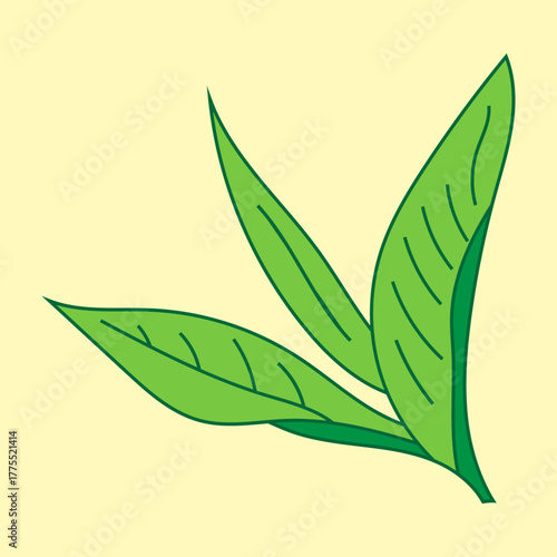 Vibrant green leaves illustration capturing natural growth and botanical essence, perfect for nature-themed designs and healthy lifestyle concepts