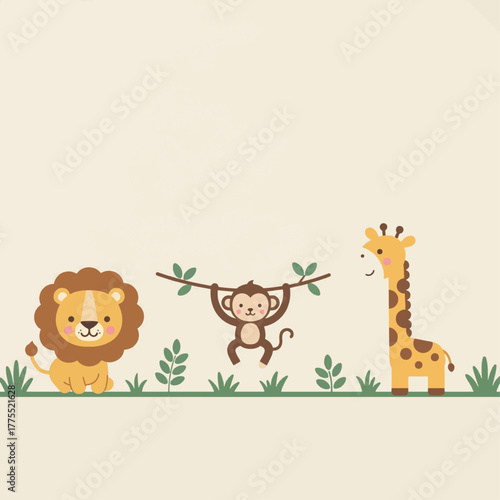 Flat illustration of a vibrant orange and pink cocktail shaker set with bar spoons, jigger, and strainer on a light blue background, perfect for mixology.