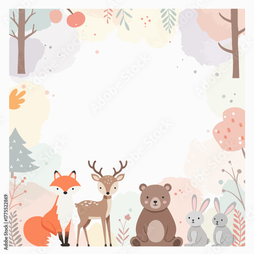 Flat illustration of a vibrant orange and pink cocktail shaker set with bar spoons, jigger, and strainer on a light blue background, perfect for mixology.