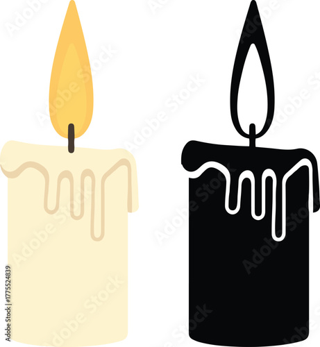 Candle light remembrance icon