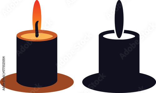 Candle light icon logo