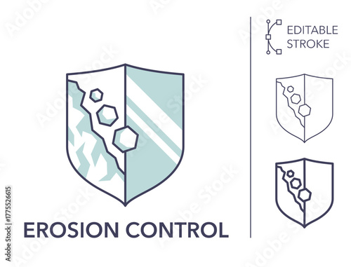 Erosion control protective property emblem