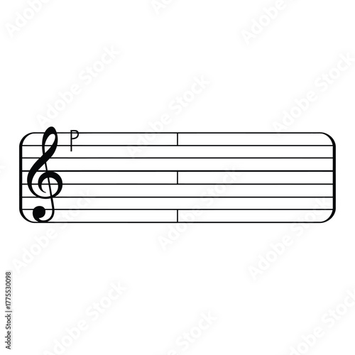 Blank musical staff with treble clef and time signature