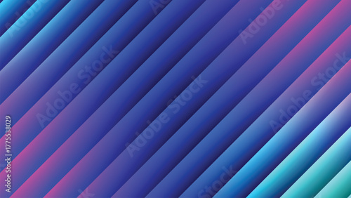 Abstract gradient background with diagonal stripes of blue and pink colors