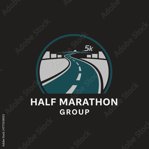 Dynamic road logo for running events and community groups