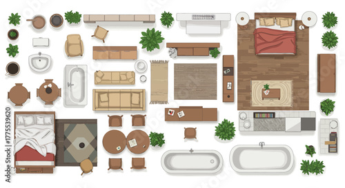 floor plan layout showing furniture arrangement ideal for interior design mockups and architectural planning showcasing living space concept