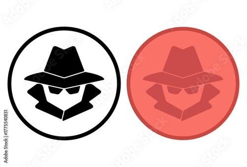 Hacker Spy Agent Anonymous Incognito Icon Vector Silhouette Design