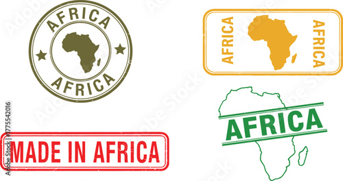 vibrant african culture stamps celebrating heritage and travel through bold and colorful graphic design