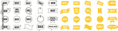 sale and offer badge collection designed to attract attention and boost promotional campaign visuals