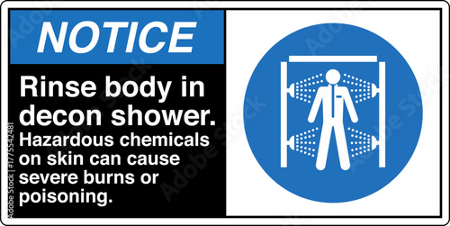 008 NOTICE Rinse body in deco...