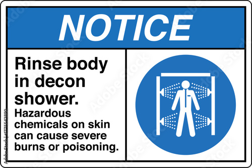 003 NOTICE Rinse body in deco...