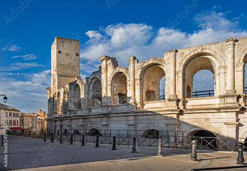 Arles, Provence, France – The Amphitheater of Arles is a Roman arena in the French city of Arles