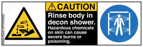 016 CAUTION Rinse body in dec...
