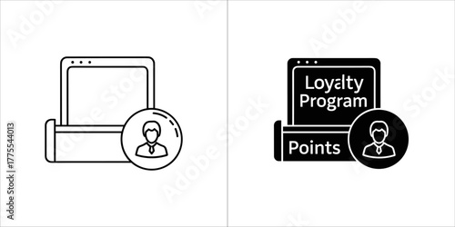 Loyalty program points displayed on a computer screen for customer engagement