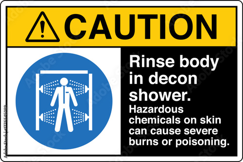 002 CAUTION Rinse body in dec...