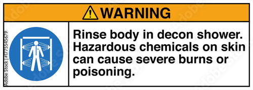 011 WARNING Rinse body in dec...