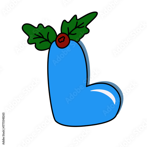 alphabet with holly berry vektor