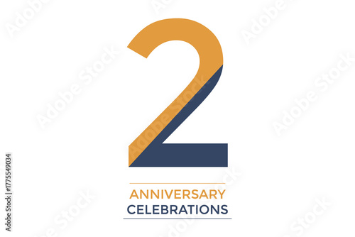 Free Download 2 anniversary celebrations with gold and blue colors.  - GFXLoad