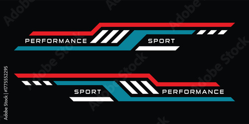 Decal stripes. Speed lines, Sports stripes, racing tuning strips and car sticker vector set. Vector illustration