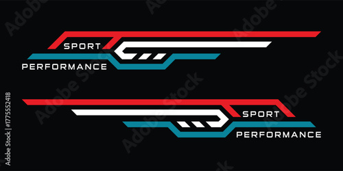 Decal stripes. Speed lines, Sports stripes, racing tuning strips and car sticker vector set. Vector illustration