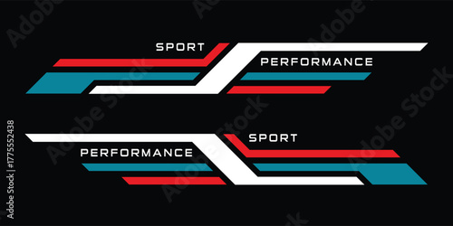 Decal stripes. Speed lines, Sports stripes, racing tuning strips and car sticker vector set. Vector illustration