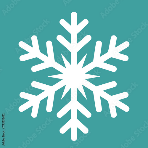 White snowflake vector