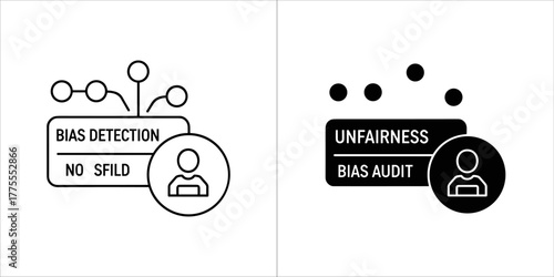 Bias detection icon for graphic design use