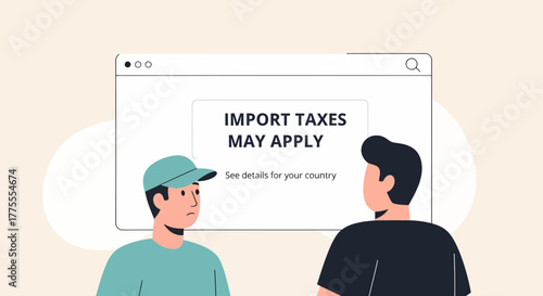 Worried About Import Taxes Applying When Buying Online Concept