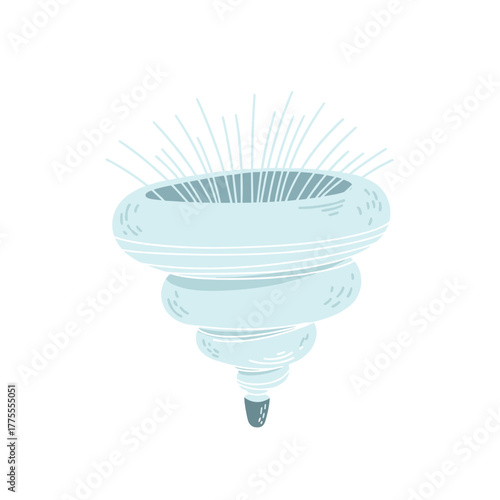 Luminous fiber optic spiral light with flowing strands  