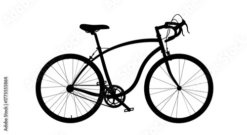 Sleek modern bicycle silhouette ready for urban adventure and healthy commuting, offering freedom and style on every ride