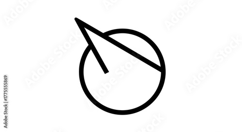 Modern minimalist compass icon symbolizing direction, navigation, and finding your way forward with precision