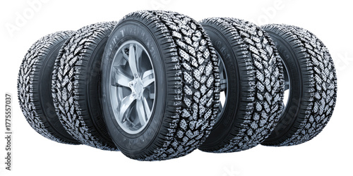 Stacked winter tires