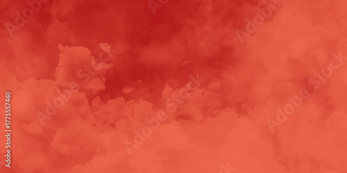 Abstract Watercolor red grunge background painting. Old vintage grunge pattern distressed bright red paper. Expressive abstract painting showcasing a vivid fiery red color palette with smoky undertone