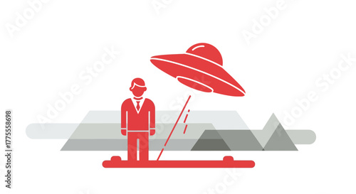 Alien Abduction A Modern Take on Extraterrestrial Encounters with a Human Figure