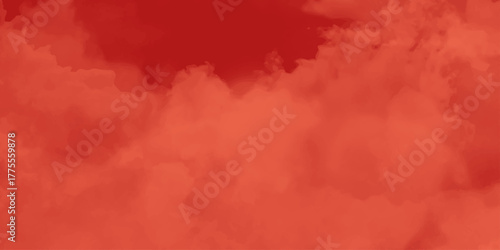 Abstract Watercolor red grunge background painting. Old vintage grunge pattern distressed bright red paper. Expressive abstract painting showcasing a vivid fiery red color palette with smoky undertone