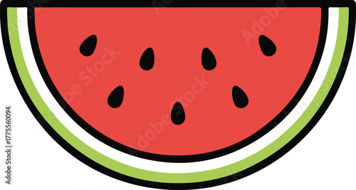 Watermelon slice vector illustration