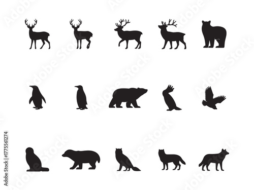 Animal Silhouette Collection: A diverse compilation of animal silhouettes, perfect for adding a touch of nature-inspired design to any project.