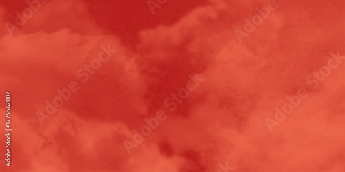 Abstract Watercolor red grunge background painting. Old vintage grunge pattern distressed bright red paper. Expressive abstract painting showcasing a vivid fiery red color palette with smoky undertone