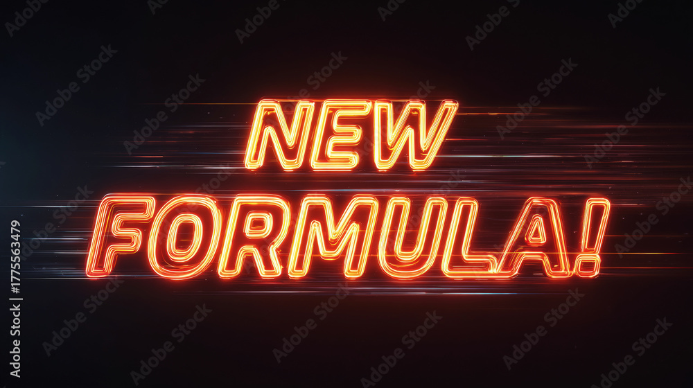Obraz premium Glowing neon text 