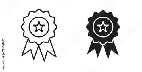 Accreditation icon simple vectors in black, suitable for projects