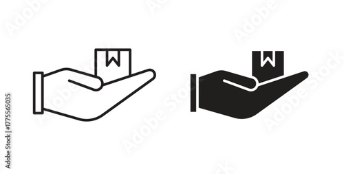 Cash on delivery icon simple vectors in black, suitable for projects