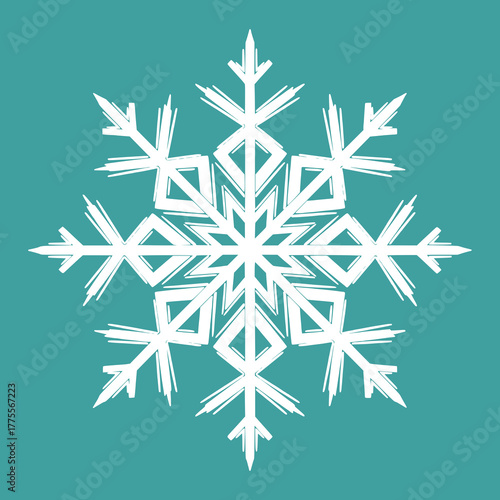 White snowflake vector