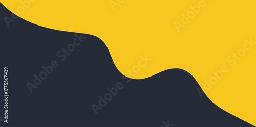 Minimalist Dual-Tone Curved Vector Illustration Background.  Simple and elegant background illustration dividing the canvas with a gentle curve.