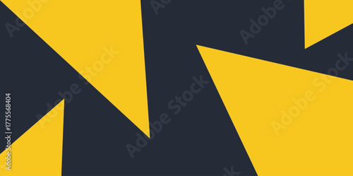 Geometric Yellow Triangle Burst Vector Illustration Background. Striking geometric background illustration with sharp, angular yellow triangles.
