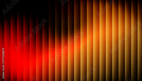 Neon Light Effect Stripes Glass Abstract Background. Futuristic Glowing Vertical Bars. Modern Digital Glitch and Sound Wave Design for Banner, Poster, Presentation, Wallpaper, or Web.