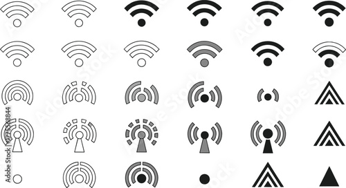 Set of Golden Geometric Starbursts and Sparkle Shapes on Dark Background