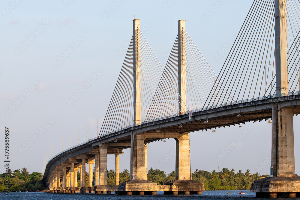 Obraz premium Infraestrutura de transporte – ponte estaiada de concreto